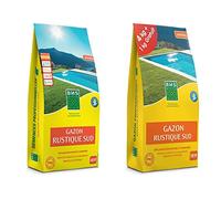 BHS GRS10, 10kg, 400 m², Gazon Rustique Sud, Gazon plus résistant et mieux protégé, Résistance aux conditions sèches grâce à la Fétuque élevée Homogène & GRSP4 Gazon Rustique Sud 5 kg | Soit 200 m²