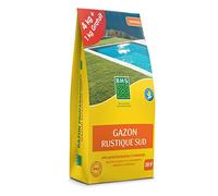 BHS GRSP4 Gazon Rustique Sud 5 kg | Soit 200 m² | Semences Enrichies en Engrais Organique pour Une Implantation Rapide Et Homogène, Fabriqué en France