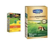 BHS GRU1 | 1kg | 40m² | Gazon Rustique plus résistant et mieux protégé | Rapide et Durable | Tous Types de Terrain et Climats & NATUREN Engrais Gazon Organique 100m² 2,5kg