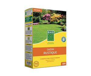 BHS GRU1 - 1kg - 40m² - Gazon Rustique plus résistant et mieux protégé - Rapide et Durable - Tous Types de Terrain et Climats, Robuste