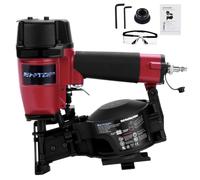 BHTOP CN45N Cloueuse de toiture, pistolet à clous de toiture à 15 degrés, clous hélicoïdaux de 1,9 cm à 3,5 cm, capacité de charge de 120 cloueuses en rouge,