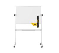 Bi-Office Ayda Tableau Blanc Pivotant, surface double face non magnétique, structure en aluminium, 1065x750mm