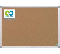 Bi-Office Bi-office Tableau d'affichage Earth 60 x 45 cm (l x h) Dimensions de la surface : 56 x 41 cm (l x h) Vis Chevilles Liège Matériau du cadre : aluminium brun
