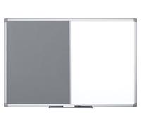Bi-Office Bi-office Tableau multifonctions Maya 90 x 60 cm (l x h) Acier Matériau de la surface d'affichage : feutre gris blanc