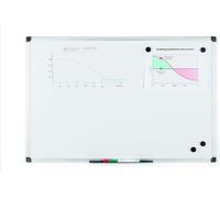 Bi-Office Bi-office Whiteboard Maya Dimensions de la surface : 90 x 60 cm (l x h) Tableau magnétique non inscriptible des deux côtés laqué blanc