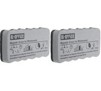 Bi-Office Brosse Effaceur Magnétique Léger, pour Tableau Blanc, 110 x 55 x 23 mm (Lot de 2)