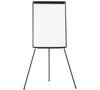 Bi-Office Chevalet de Conférence Trépied Économique, Non-Magnétique, Noir, Paperboard avec Cadre Plastique 70X100 cm