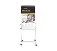 Bi-Office Duo - Chevalet de Conférence Mobile Magnétique et Feutre Gris 700 X 1200 mm Blanc/Liège