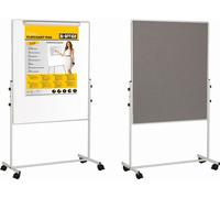 Bi-Office EA4726075 Bi-Office Tableau combiné Duo, mur blanc / feutre, 700 x 1.200 mm