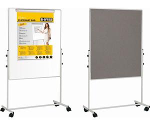 Bi-Office EA4726075 Bi-Office Tableau combiné Duo, mur blanc / feutre, 700 x 1.200 mm