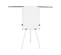 Bi-Office Earth Kyoto Chevalet de Conférence Trépied Magnétique avec Rouleau de Papier et Bras Extensibles, 70 X 100 cm (Taille Euro), Surface en Acier laqué Effaçable à Sec, Cadre en Aluminium
