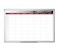 Bi-Office Earth - Tableau Planning Magnétique Hebdomadaire avec Cadre en Aluminium 90 x 60 cm