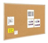 Bi-Office Budget - Tableau d'Affichage en Liège, 40 x 30 cm, Double Face, Panneau avec Cadre en Bois