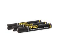 Bi-Office Inkstringxl Marqueur effaçable à Sec pour tableaux blancs avec encre Gel Et pointe ronde de 3 mm - Noir, Paquet de 3