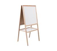 Bi-Office Kidio Double Face, Chevalet en bois, Surface noire non magnétique et blanche, 60x120x40 cm