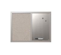 Bi-Office Lavender - Tableau Mixte, D'affichage En Tissu Perle Et Magnétique Argent, 60 X 45 Cm, Cadre En Mdf Perle