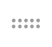 Bi-Office Lot de 10 Aimants rond 30 mm Gris
