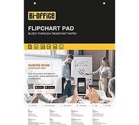 Bi-Office - Lot de 5 Blocs de Papier pour Chevalet de Conférence, A1, 20 feuilles quadrillées avec Carrés Bleus de 25mm, 55g/m²