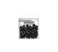 Bi-Office Lot de 50 Punaises à tête rond Noir