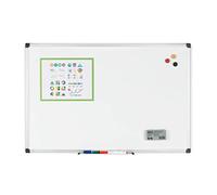 Bi-Office Maya Tableau blanc émaillé avec cadre en aluminium 60 x 45 cm Blanc