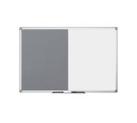 Tableau mixte, tableau blanc / feutre, gris
