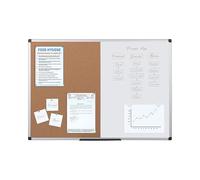 Bi-Office Tableau mixte Maya - blanc et liège magnétique 900 x 600 mm