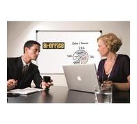 Bi-office maya w series tableau blanc magnétique avec cadre en aluminium 90 x 60 cm blanc ma0307178 G
