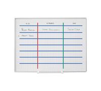 Bi-Office New Generation - Planning Magnétique, 120 x 90 cm, Surface avec Grille Carée, 25 x 25 mm