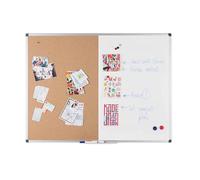 Bi-Office Tableau mixte blanc / liège 600 x 450 mm