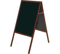 Bi-Office Panneau de trottoir avec surface en craie (L)600 x (H)900 mm aspect cerise
