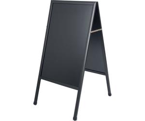 Bi-Office Panneau de trottoir avec surface en craie (L)600 x (H)900 mm noir