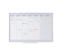 Bi-office Planning hebdo perpétuel magnétique New Génération L90 x H60 cm Gris