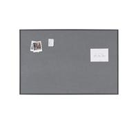 Bi-Office Plateau en Feutre Gris, Cadre Noir, 585 x 385 mm