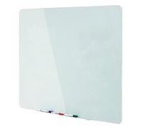 Bi-Office Tableau blanc - L.150 x H.120 cm - Magnétique -Verre Trempé