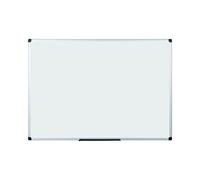 Bi-Office Tableau Blanc Magnétique Maya, Surface en Acier Laqué, Cadre en Aluminium, 105 x 75 cm