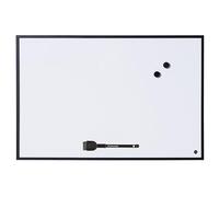 Bi-Office Tableau Blanc Magnétique New Basic avec Cadre Noir 585 x 385 mm