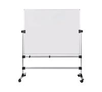 Bi-Office Tableau blanc pivotant émaillé Earth - L.150 x H.120 cm - Magnétique - Cadre Aluminium