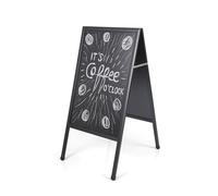 Panneau trottoir, avec tableau noir, noir