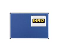 Bi-Office Tableau d'Affichage en Feutre Bleu Maya, Cadre en Aluminium, 105 x 75 cm