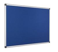 Bi-Office Tableau d'Affichage en Feutre Bleu Maya, Cadre en Aluminium, 60x45 cm