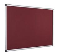 Bi-Office Tableau d'Affichage en Feutre Bordeaux Maya, Cadre en Aluminium, 60x45 cm