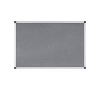 Bi-Office Tableau d'Affichage en Feutre Gris Maya, Cadre en Aluminium, 105 x 75 cm