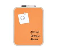 Bi-Office Tableau magnétique Easy Tangerine, 27,9x35,5cm, surface en acier laqué, cadre en plastique beige