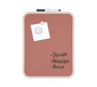 Bi-Office Tableau magnétique Easy Terracotta, 21,6x27,9cm, surface en acier laqué, cadre en plastique beige
