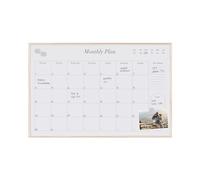 Bi-Office Tableau Planificateur Magnétique Mensuel Earth New Basic, 40x60cm, Surface en Acier Laqué Imprimé, Cadre en Pin PEFC