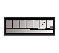 Bi-Office Tableau planning Semainier horizontal 60 x 20 cm Noir