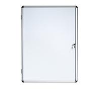 Bi-Office Vitrine d'Affichage Interieur Enclore, Tableau Blanc Magnétique Verrouillable, 720 x 674 mm, 6 x A4