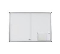 Bi-Office Vitrine magnétique Exhibit Extra, 10xA4, Surface en acier laqué, Portes coulissantes en verre, Cadre en aluminium