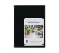 Bi-Office Vitrine Magnétique New Generation A9, Noir, 9xA4, Surface magnétique noire, porte en acrylique avec serrure, cadre en aluminium noir