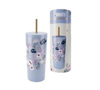 Bialetti - Bridgerton Gobelet isotherme avec paille dorée, 600 ml (20.3 oz), Acier inoxydable